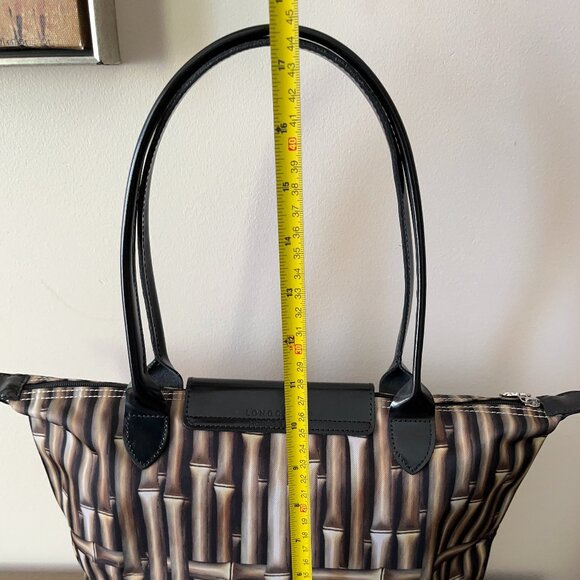 Longchamp Limited Edition Printed Bamboo Canvas/Leather. - Picture 9 of 11